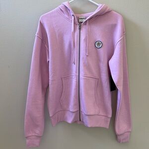 Hurley Fleece Full Zip Jacket with Hood Lavender Women's SZ S