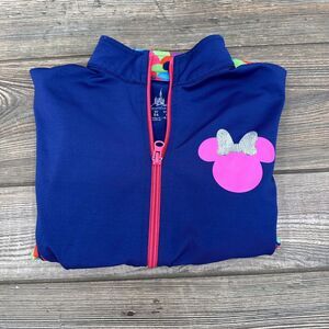 Disney Parks Disneyland Girls Minnie Mouse Balloons Blue Track‎ Zip Jacket Small