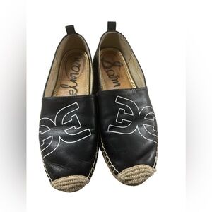 Sam Edelman black and White Espadrilles size 7