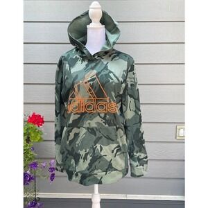 Adidas Green & Black Camo Hoodie Youth Size XL (18-20)‎