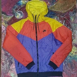 Nike mens retro nylon hoodie jacket