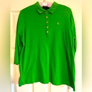 Lauren by Ralph Lauren Green Shirt Women Plus Size 1X