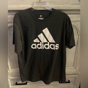 Men’s Adidas Golf‎ Heather Grey & White Big Logo T-Shirt