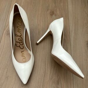 Sam Edeleman Tristen White patent leather upper pumps 8.5 m