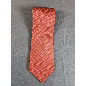 FABERGE Men's 100% Silk XL Necktie USA Red Striped Extra Long‎ Tie 62.5"x3.75"