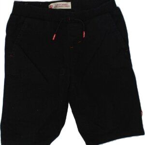 LEVI'S Boys Slim Fit Black Casual Shorts drawstring elasticized waist L/10-12