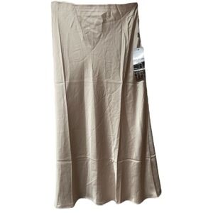 NWT: LIFE Cream Slip Skirt Mid Length Elastic Waist Size Large