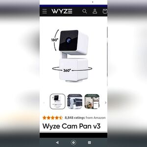 Wyze Cam Pan V3 NEW 2 pack w/ Micro SD card included