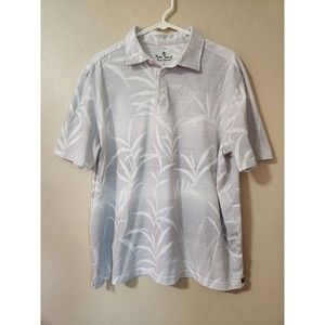 Nat Nast Men's‎ Large White Floral Hawaiian Polo