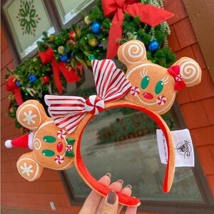 Disney Parks Minnie Ears Headband - Christmas Gingerbread Man