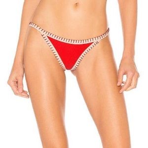 Ellejay Cherry Red Tara Bikini Bottom Size Large