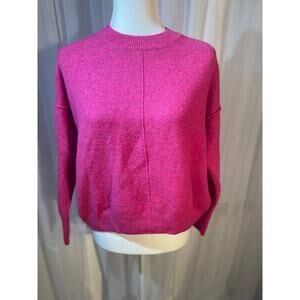 Vince Camuto Size‎ Small Fuschia Pink Crew Neck Sweater 3/4 Sleeves