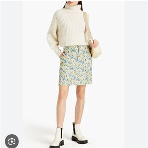 A.P.C. Christa floral crêpe de chine skirt size 34 Fr