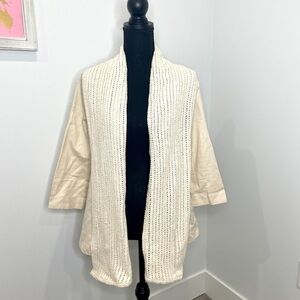 Caravan Beige Front Open Cardigan