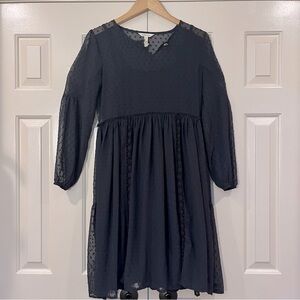 Matilda Jane Babydoll Swing Dress Black Sheer Boho Womens Size Small