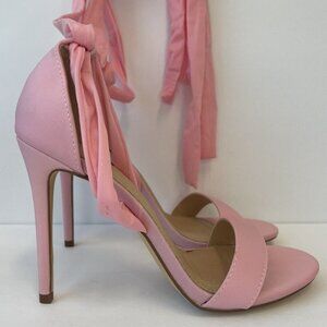 Liliana Baby Pink / High Heels  Sandals/ Lace Up