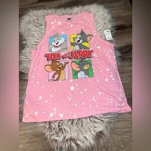 Tom and Jerry women's New pink Tank Top