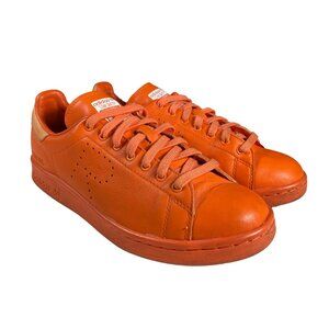 B35497 - Adidas x Raf Rimons Stan Smith Lowtop Orange Leather Sneaker mens US 8