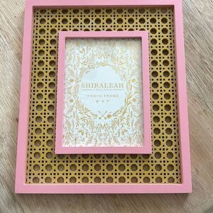 Shiraleah pink and tan photo frame 5 x 7 retro