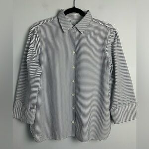 HINSON WU Margot 3/4 Sleeve Stripe/Check Shirt size 10