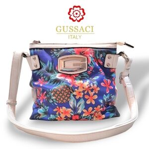 G By Gussaci Tropical Pineapple Vegan Leather Shoulder / Crossbody Bag