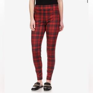 Sanctuary by Anthropologie Runway Ponte Leggings in Scarlett Plaid