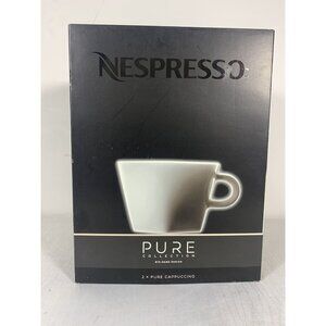 NEW Nespresso Cappuccino Mugs & Saucers Porcelain PURE Collection