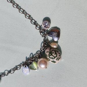 Dyrberg/Kern gunmetal charm necklace or bracelet