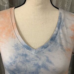 🎄 Splash  tie dye T-shirt orange/blue SZ L