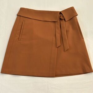 Loft. Camel wrap skirt