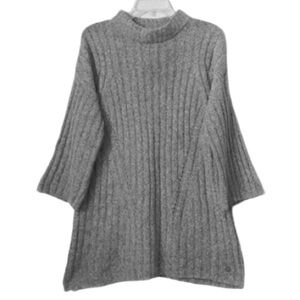 Anthropologie Numph Soft Mottled Grey Oversized Sweater XS (Roomy)