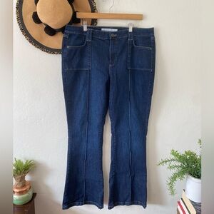 ✨ Old Navy Y2K Front Seam Dark Wash Wide Flare Leg Jeans ✨