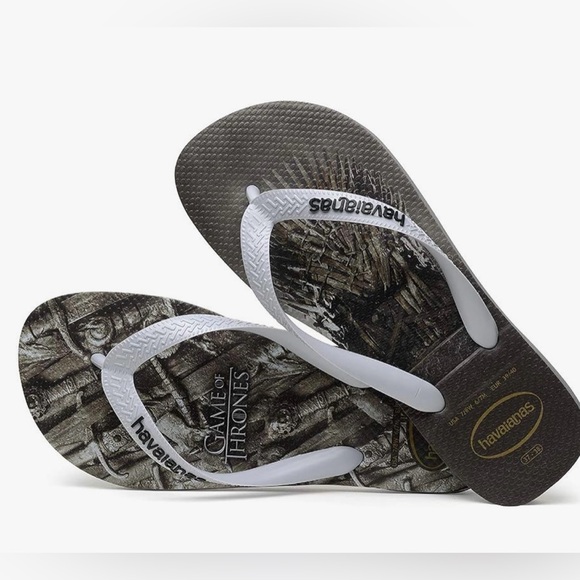 NWT Game of Thrones grey Havainas flip flops size 7/8 - Picture 1 of 5