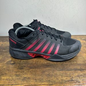 K Swiss Hypercourt Express Light Black Red Shoes‎ Men's Size 12