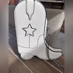 Cowboy boot shoulder purse