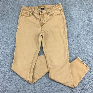 Bemore Rewash Stretch Jeans Women's Size 11 Light Brown Skinny Leg Raw Hem