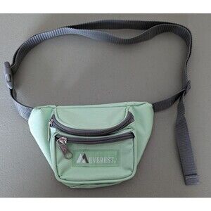 Everest seafoam green adjustable waist fanny pack