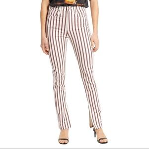 NWT WEWOREWHAT Stiletto Slit Striped Pants