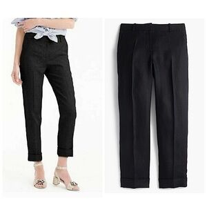 J.Crew Rhodes Pants in Black Linen sz.0P