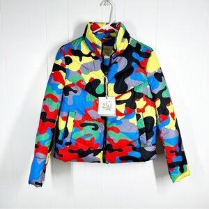 NEW Ziai Colorful Camo Puffer Jacket Small