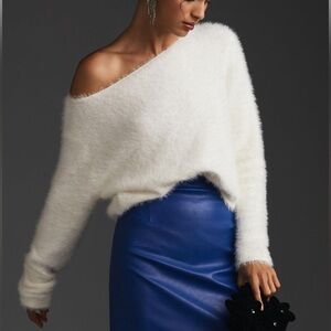 Pilcro Cropped Eyelash Sweater