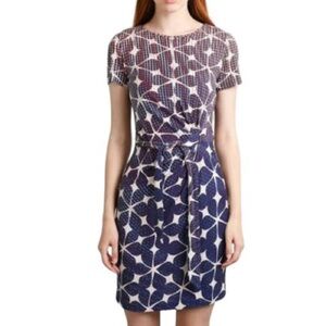 DIANE VON FURSTENBERG Silk Ombré Printed Wrap Dress Size 0