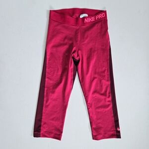 Nike Pro Athletic Cropped Yoga running Pants Pink Magenta sz Small