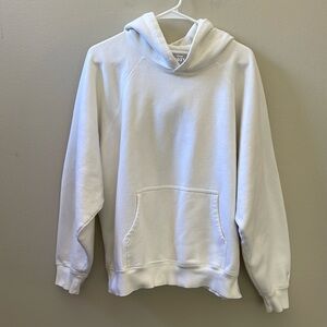 Aritzia TNA Cozy Fleece Hooded Mega Women’s White Sweatshirt Sz L/XL