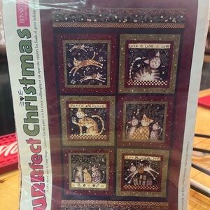 Cat Christmas wall hanging/quilt builder