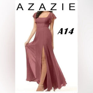 Azazie, Women's Bondi Bridesmaid Bridal Formal Dress - Amethyst. Size: A14. NIB