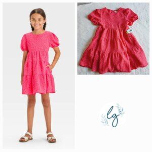 Cat & Jack Girls' Short Sleeve Open Back Organza Dress (medium) 4KIDO-BH