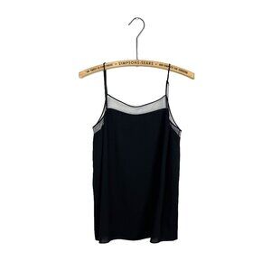 Aritzia Babaton Womens Small Mesh Panel Black Cami  Top