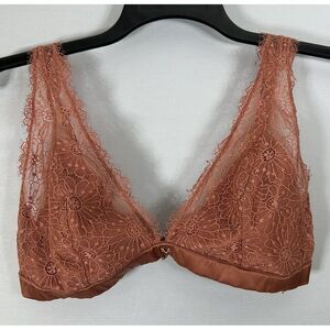 Victoria's Secret Bralette Rust Brown Lace Size S-DD