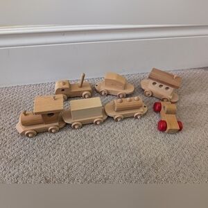 Wooden kids train  set